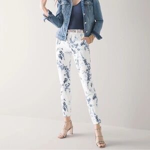 WHBM NWT Floral Print Slim Ankle Pant 8L